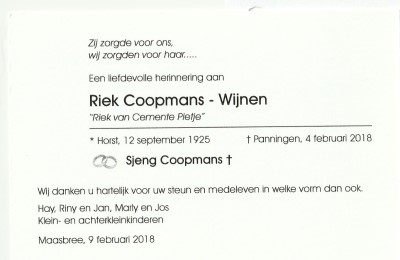 Riek Coopmans Wijnen 2 2